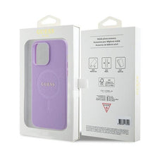 Заредете изображение във визуализатора на галерията – Guess GUHMP15XPSAHMCU iPhone 15 Pro Max 6.7" purple/purple hardcase Saffiano MagSafe

