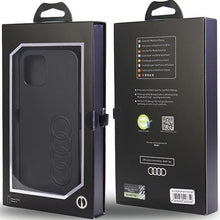 Заредете изображение във визуализатора на галерията – Audi Synthetic Leather iPhone 12/12 Pro 6.1" black/black hardcase AU-TPUPCIP12P-TT/D1-BK
