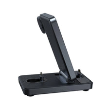 Заредете изображение във визуализатора на галерията – Joyroom JR-WQS02 iPhone AirPods Apple Watch 4in1 charging station foldable - black
