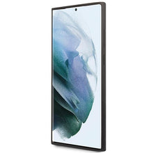 Заредете изображение във визуализатора на галерията – Guess GUHCS23LSLSMK S23 Ultra S918 black/black hardcase Silicone Vintage Gold Logo
