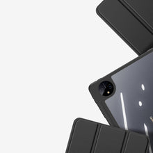 Заредете изображение във визуализатора на галерията – Dux Ducis Toby case for iPad 10.9'' 2022 (10 gen.) cover with space for Apple Pencil stylus smart cover stand black
