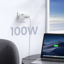 Заредете изображение във визуализатора на галерията – Fast charger GaN 3xUSB C / USB 100W PPS Ugreen CD226 - white
