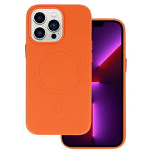 Заредете изображение във визуализатора на галерията – MagSafe Leather Case Iphone 14 Pro Orange
