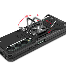 Заредете изображение във визуализатора на галерията – Wozinsky Ring Armor case for Samsung Galaxy Z Fold 4 armored cover magnetic holder ring black

