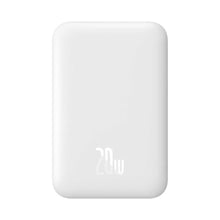 Заредете изображение във визуализатора на галерията – Power bank baseus with wireless charging support magsafe 15w- 6 000mah pd60w white ppcx020002 - TopMag
