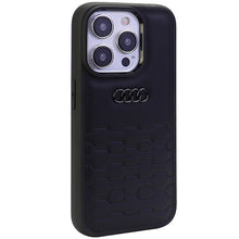 Заредете изображение във визуализатора на галерията – Original Case AUDI hardcase GT Synthetic Leather AU-TPUPCIP15P-GT/D2-BK for Iphone 15 Pro black
