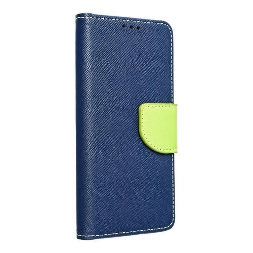 Fancy book case for samsung a02s navy/lime - TopMag