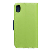 Заредете изображение във визуализатора на галерията – Fancy калъф тип книга -iphone xr lime / navy - TopMag
