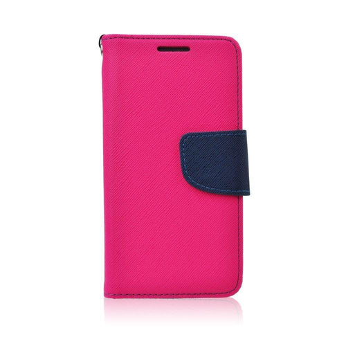 Fancy калъф тип книга за iPhone 7 / 8 / SE 2020 розов - тъмносин - TopMag