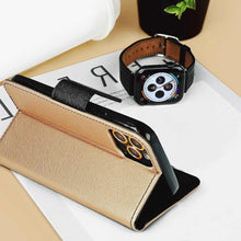 Заредете изображение във визуализатора на галерията – Fancy калъф тип книга за xiaomi 11t / 11t pro gold / black - TopMag
