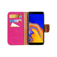 Заредете изображение във визуализатора на галерията – Калъф тип книга Canvas за samsung j4+ (j4 plus) розов - само за 12.99 лв
