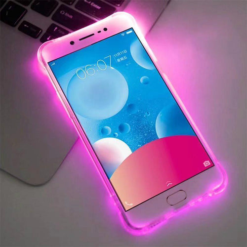 светещ гръб за iPhone 6 plus розов - TopMag