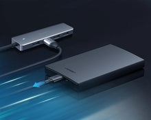 Заредете изображение във визуализатора на галерията – Ugreen USB Type C HUB - 4x USB 3.2 Gen 1 with USB-C power port gray (CM219 70336)
