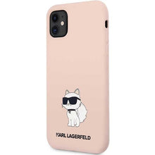 Заредете изображение във визуализатора на галерията – Karl Lagerfeld KLHCN61SNCHBCP iPhone 11/ XR 6.1" hardcase pink/pink Silicone Choupette
