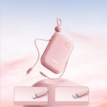 Заредете изображение във визуализатора на галерията – Powerbank Joyroom JR-L008 Plus Cutie Series 22.5W 20000mAh with stand + USB-A - USB-C cable - pink
