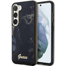 Заредете изображение във визуализатора на галерията – Guess GUHCS23MHTMRSK S23+ S916 black/black hardcase Golden Marble Collection
