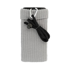 Заредете изображение във визуализатора на галерията – TelOne mobile phone sock with neck strap, black with stripe
