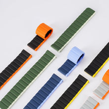 Заредете изображение във визуализатора на галерията – Universal Magnetic Samsung Galaxy Watch 3 45mm / S3 / Huawei Watch Ultimate / GT3 SE 46mm Dux Ducis Strap (22mm LD Version) - Black / Yellow
