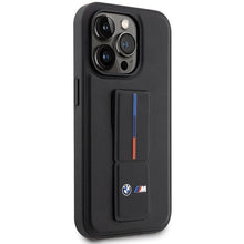 Заредете изображение във визуализатора на галерията – Original Case BMW Grip Hot Stamp Hardcase BMHCP14X22GSLK for Iphone 14 Pro Max Black
