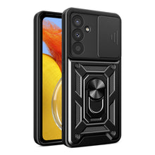 Заредете изображение във визуализатора на галерията – Hybrid Armor Camshield case for Samsung M14 with camera cover - black
