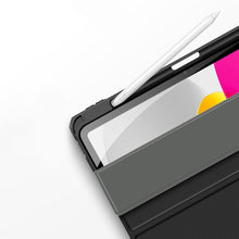 Заредете изображение във визуализатора на галерията – Dux Ducis Toby case for iPad 10.9'' 2022 (10 gen.) cover with stylus holder Apple Pencil smart cover stand pink
