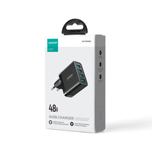 Заредете изображение във визуализатора на галерията – Joyroom JR-TCN03 4xUSB-A 24W 4.8A mains charger - black
