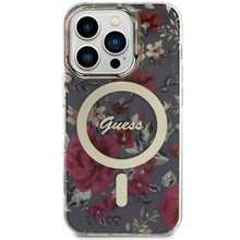 Заредете изображение във визуализатора на галерията – Guess GUHMP14LHCFWSA iPhone 14 Pro 6.1" green/khaki hardcase Flower MagSafe
