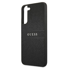 Заредете изображение във визуализатора на галерията – Guess GUHCS22MPSASBBK S22+ S906 czarny/black Saffiano Stripe
