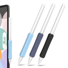 Заредете изображение във визуализатора на галерията – Stoyobe Silicone Holder Set of Silicone Holders for Apple Pencil 1 / Apple Pencil 2 / Huawei M-Pencil Dark Blue+Light Blue+Black (3 Pack)
