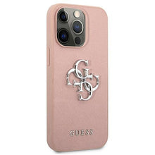 Заредете изображение във визуализатора на галерията – Guess GUHCP13XSA4GSPI iPhone 13 Pro Max 6,7" różowy/pink hardcase Saffiano 4G Metal Logo
