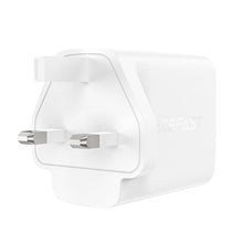 Заредете изображение във визуализатора на галерията – Acefast charger GaN 65W 3 ports (1xUSB, 2xUSB C PD) UK plug white (A44)
