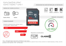 Заредете изображение във визуализатора на галерията – SANDISK ULTRA SDHC Memory SD Card - 32GB 100MB/s Class 10 UHS-I

