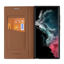 Заредете изображение във визуализатора на галерията – Dux Ducis Skin X2 case Samsung Galaxy S23 Ultra flip case wallet stand brown
