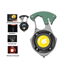 Заредете изображение във визуализатора на галерията – Mini flashlight LED keychain W5143 Type C with 2 screwdriver bits green
