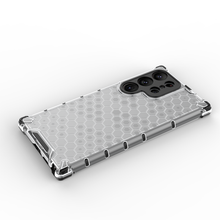 Заредете изображение във визуализатора на галерията – Honeycomb case for Samsung Galaxy S23 Ultra armored hybrid cover transparent
