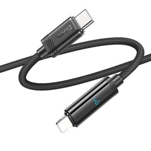 Заредете изображение във визуализатора на галерията – HOCO cable USB to Iphone Lightning 8-pin Power Delivery 27W U127 1,2m black
