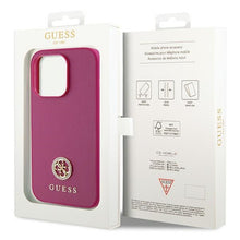 Заредете изображение във визуализатора на галерията – Original Case GUESS Strass Metal Logo GUHCP15LPS4DGPP for Iphone 15 Pro pink
