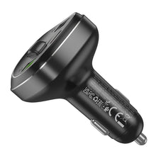 Заредете изображение във визуализатора на галерията – HOCO car transmitter FM with car charger USB QC 3.0 + Type C PD 45W Pole E76 obsidian black
