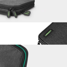Заредете изображение във визуализатора на галерията – Ugreen case hard disk box HDD SSD phone cables accessories 24.5 x 17.5 x 5 cm gray (50147 LP149)
