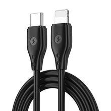 Заредете изображение във визуализатора на галерията – WiWU - Pioneer Series Data Cable Wi-C002 USB C to Lightning 30W - black
