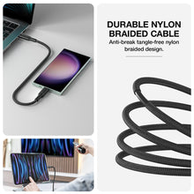 Заредете изображение във визуализатора на галерията – Amazing Thing Cable Thunder Pro THC1.2MBK - Type C to Type C - PD 240W 5A 1,2 metres black
