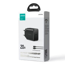 Заредете изображение във визуализатора на галерията – USB C Charger 20W PD Joyroom JR-TCF06 with USB C Cable - Lightning | black

