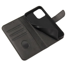 Заредете изображение във визуализатора на галерията – Magnet Case case for Vivo Y35 / Vivo Y22 / Vivo Y22s cover with flip wallet stand black
