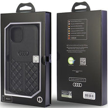 Заредете изображение във визуализатора на галерията – Original Case AUDI hardcase Genuine Leather AU-TPUPCIP14-Q8/D1-BK for Iphone 14 black
