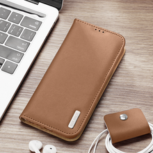 Заредете изображение във визуализатора на галерията – Dux Ducis Hivo Case for Samsung Galaxy S23 Ultra Flip Cover Wallet Stand RFID Blocking Brown
