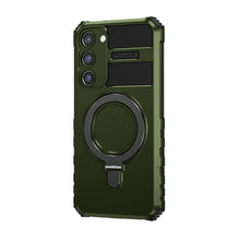 Заредете изображение във визуализатора на галерията – Tel Protect Armor Magsafe Metal Ring Case for Samsung Galaxy S23 green
