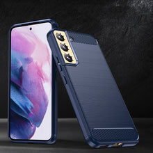 Заредете изображение във визуализатора на галерията – Carbon Case for Samsung Galaxy S23 flexible silicone carbon cover blue
