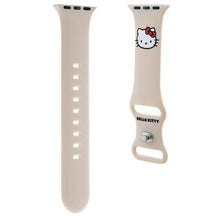 Заредете изображение във визуализатора на галерията – Hello Kitty Silicone Kitty Head strap for Apple Watch 38/40/41mm - beige
