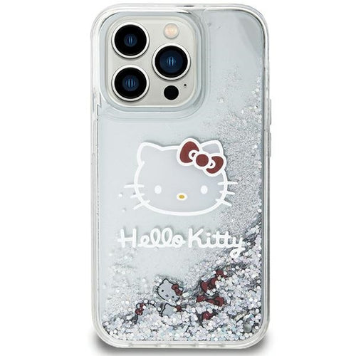 Original Case HELLO KITTY hardcase Liquid Glitter Charms
 Kitty Head HKHCN61LIKHET for Iphone 11/ Xr silver