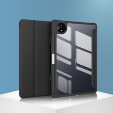 Заредете изображение във визуализатора на галерията – Dux Ducis Toby case for iPad 10.9'' 2022 (10 gen.) cover with space for Apple Pencil stylus smart cover stand black
